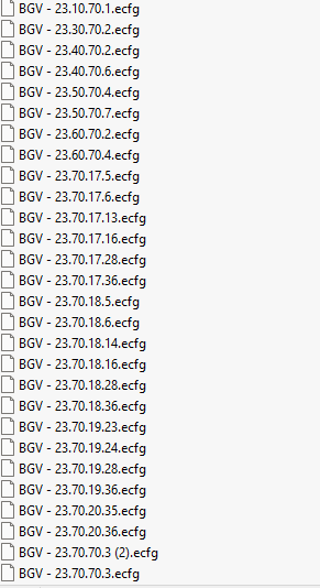 BGV ecfg files